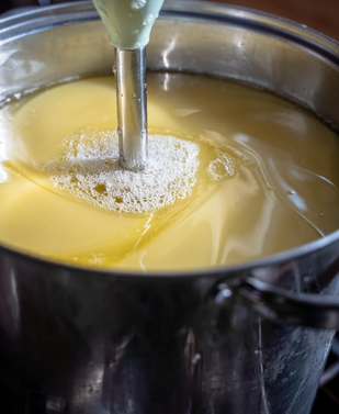 2. Saponify with Lye